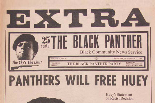 Black Panther Newspaper from Black Thought and Culture database - Panthers Will Free Huey