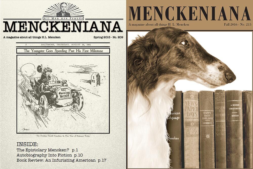 Menckeniana Magazine - two humorous cover images