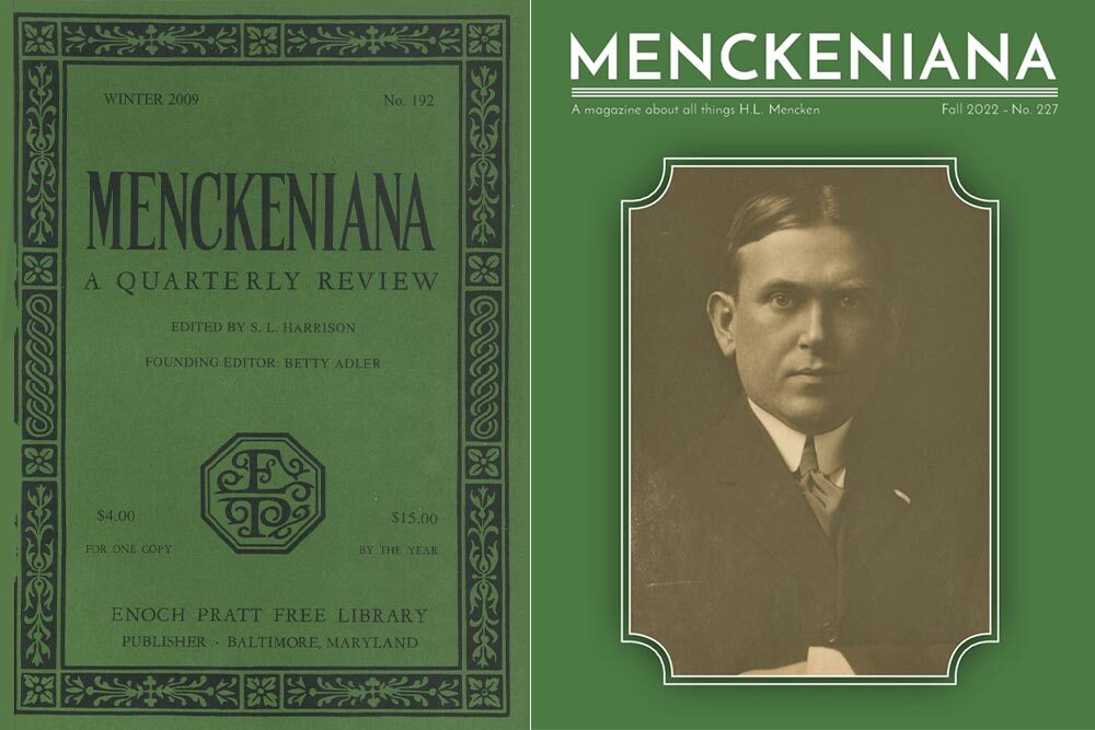 Menckeniana Magazine past issues - 2 green covers