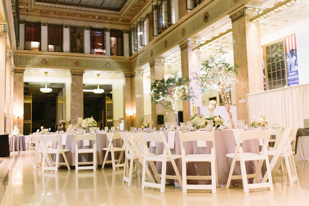 Central Hall wedding tables chairs