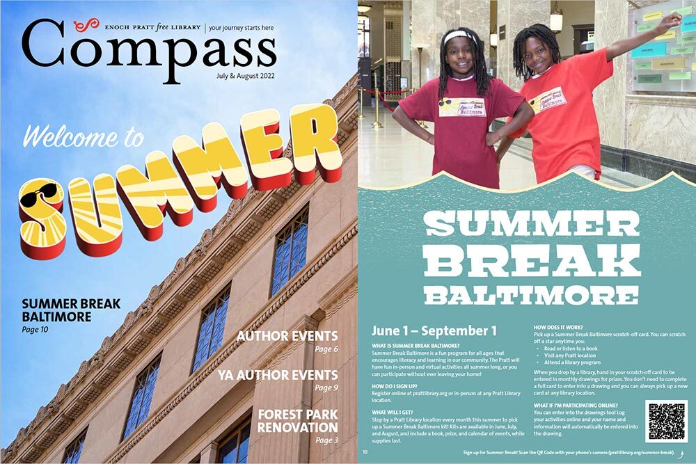 Compass July-August 2022 showing the cover and Summer Break page