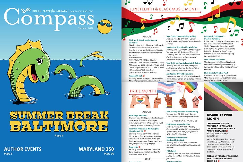 Summer 2026 Compass cover and two partial pages.