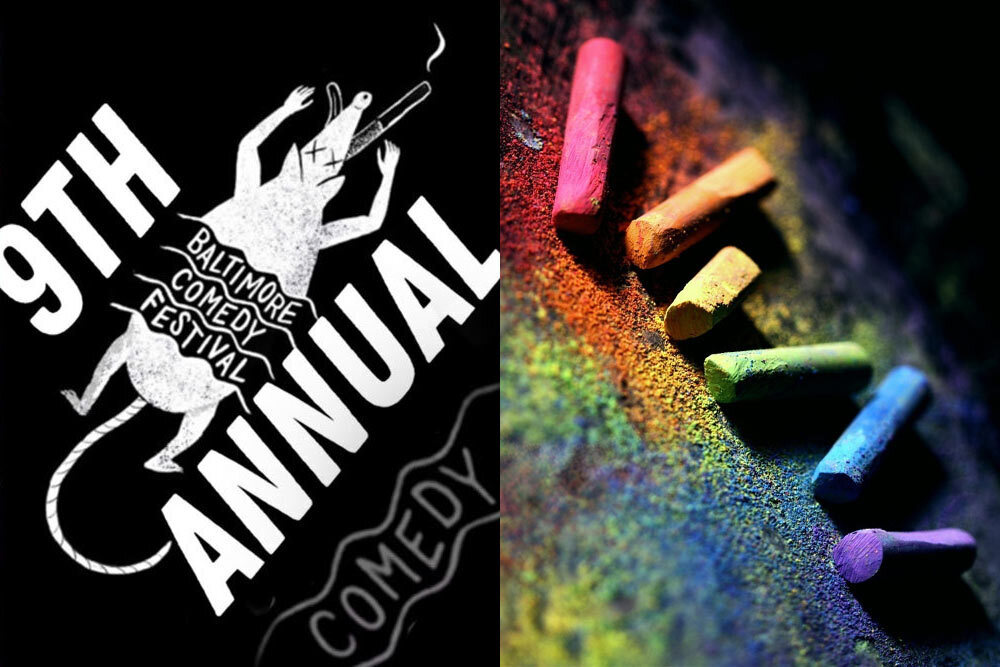 Final Friday events August and September 2025 - 9th annual comedy fest and chalk art