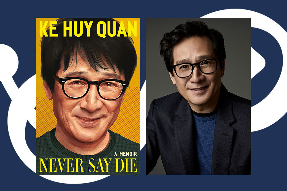Ke Huy Quan and his book, Never Say Die.