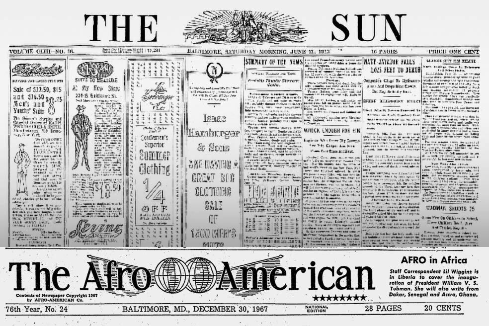 Maryland Newspapers - search for historic news articles in papers like the Baltimore Sun and the Afro-American