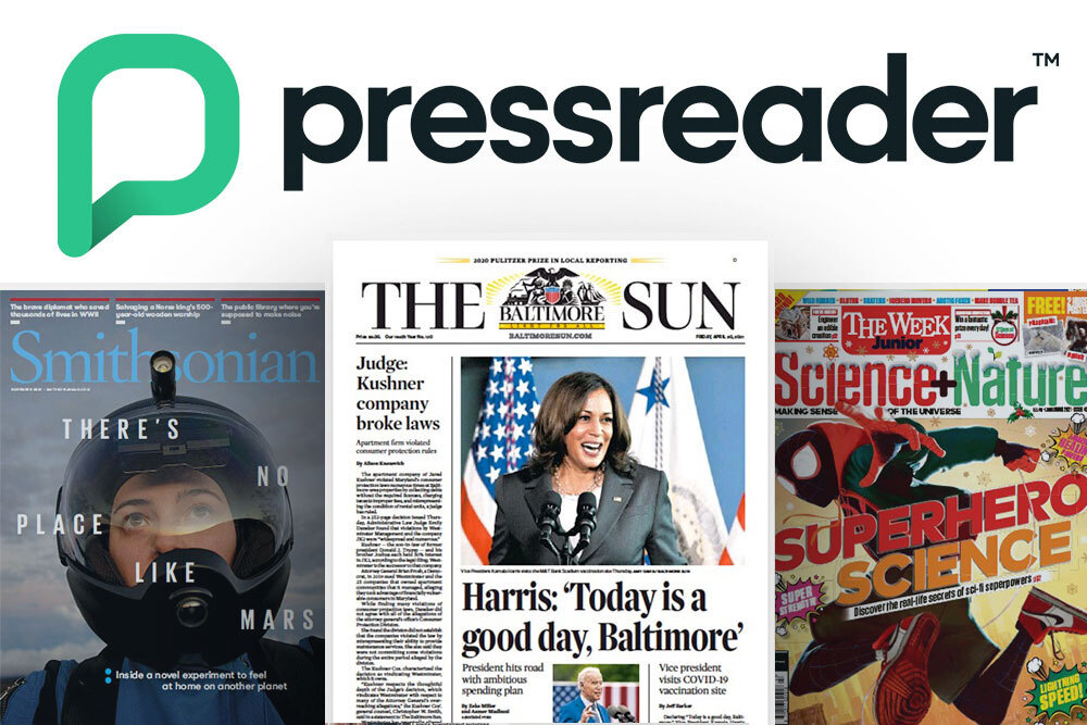 PressReader logo Baltimore Sun and magazines - Smithsonian and Superhero Science + Nature