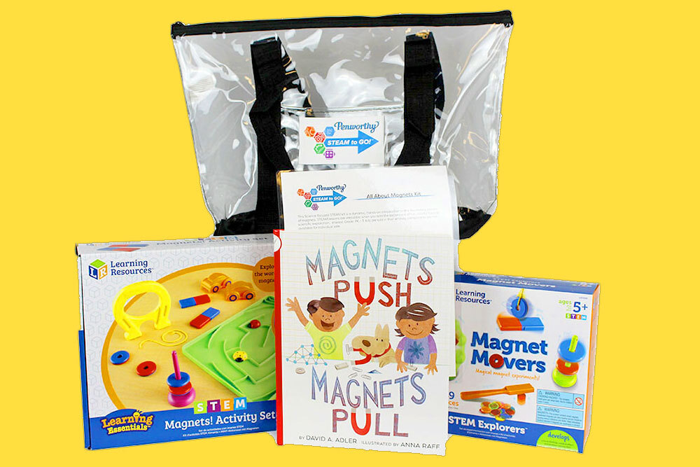 STEAM kit - All About Magnets, on yellow