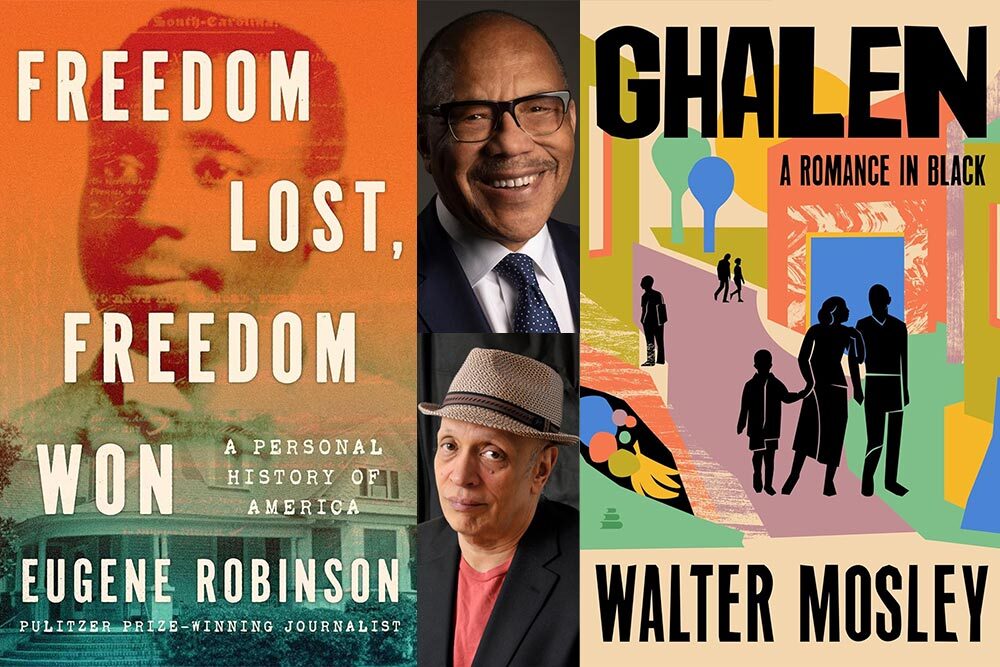 authors Eugene Robinson, Walter Mosley, and their books.