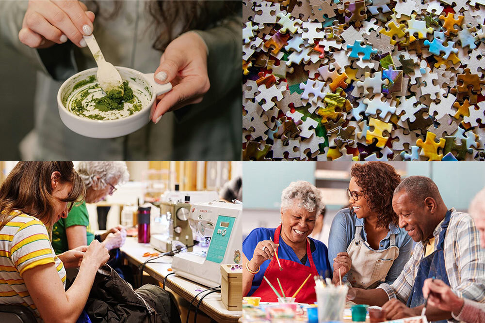Adults DIY events in September 2025, showing natural pigment painting, a mending fair, painting and puzzles