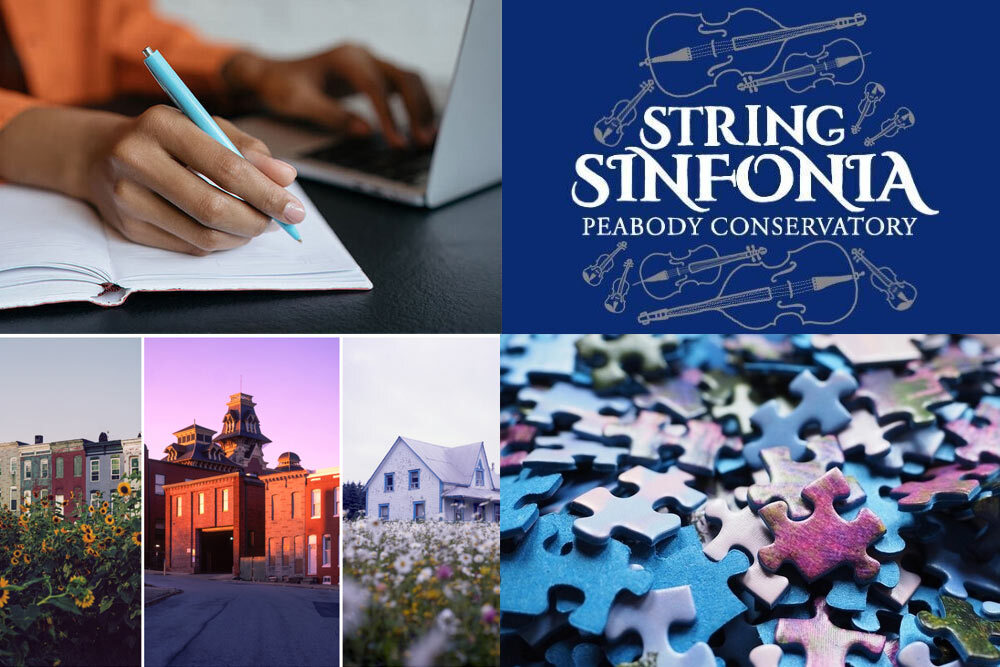 Adults media and more events May 2025 - showing writing, live music, a puzzle challenge and photo exchange