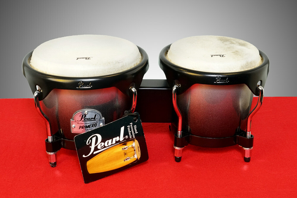 bongo drums with Pearl tag