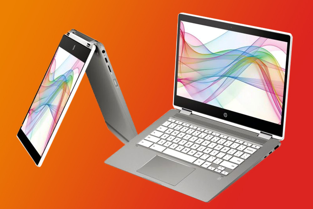 Chromebook folded at differnet angles