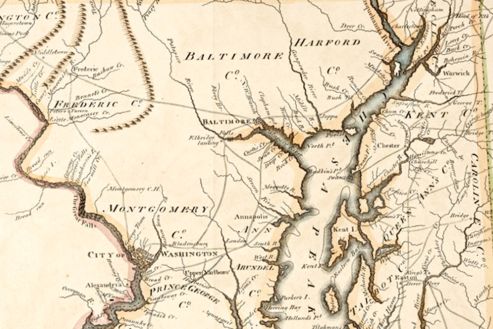 map - early Maryland history