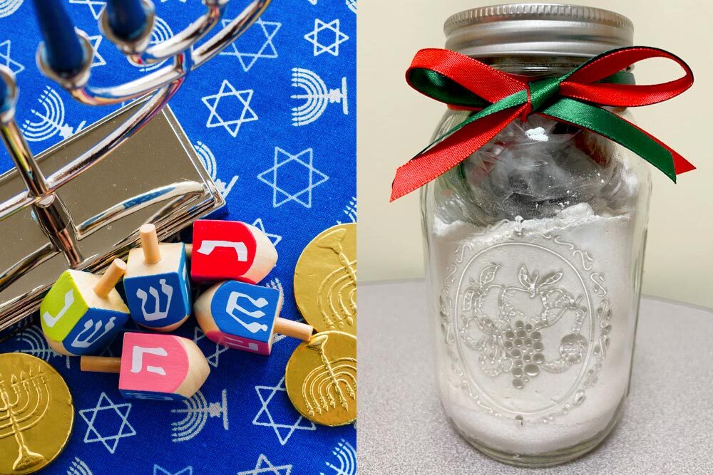 Holiday events Hanukkah table cookie jar gifts