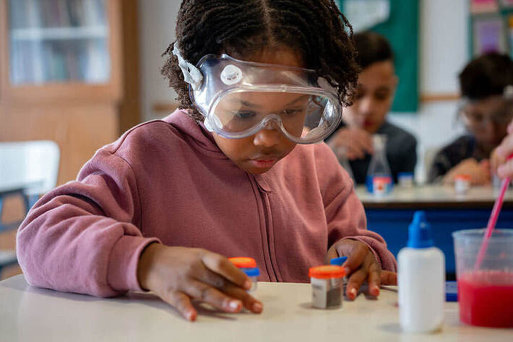 Kids STEAM events - girl wearing goggles