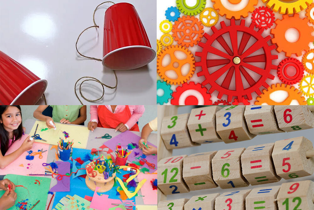 Kids STEAM events September 2023 include Mathematikits, cup and string phone science, and tinker crafts