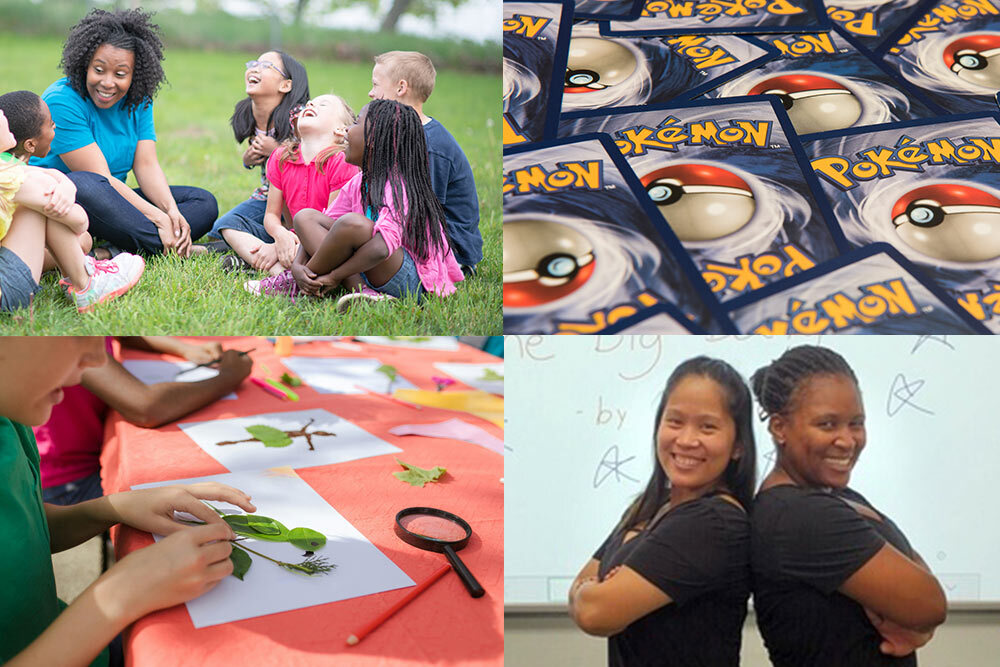 weekend fun events for kids in May 2025, showing outdoor storytime, Pokemon, crafts, and live music