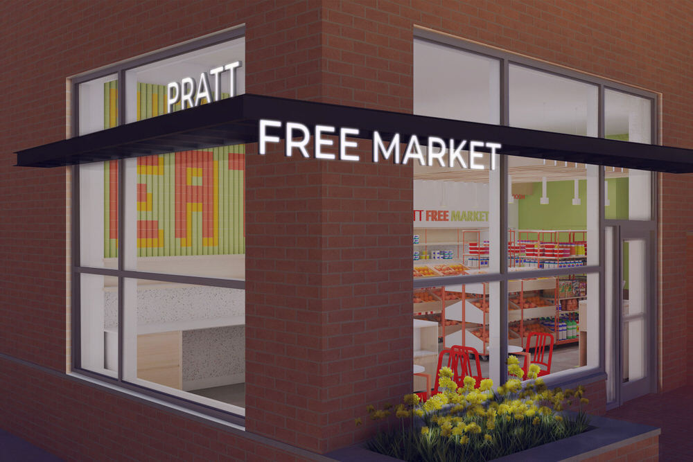 Pratt Free Market - front outside rendering