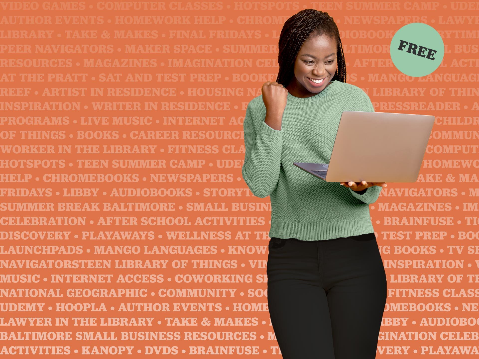 money saving with free services from the Pratt Library