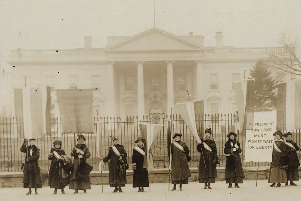 Penn[sylvania] on the picket line, 1917. Library of Congress.