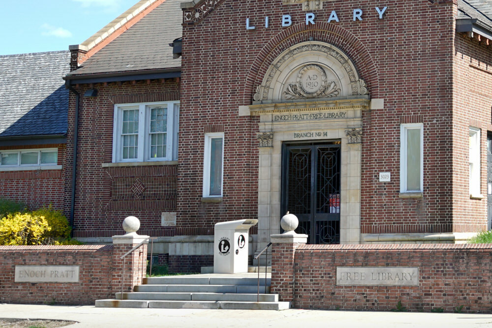 book drop for returning library materials at the Forest Park branch