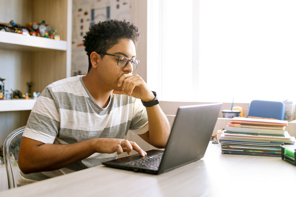 studying at home for the GED