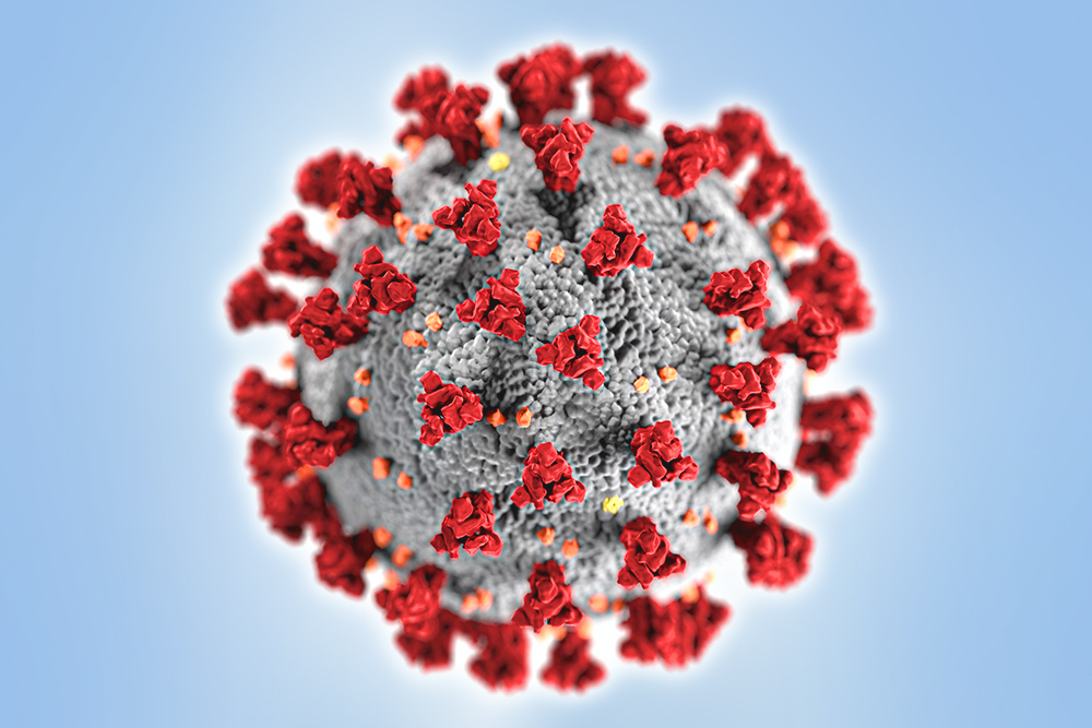 COVID-19 virus rendering