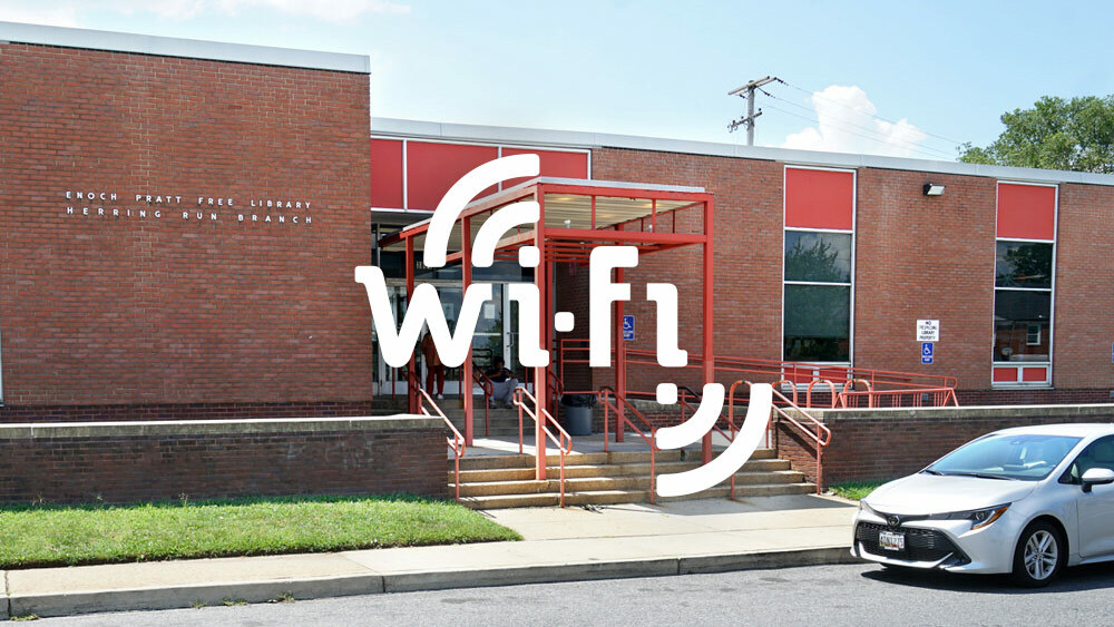 Drive-In Wi-Fi - hotspot logo and a Pratt branch with a car outside