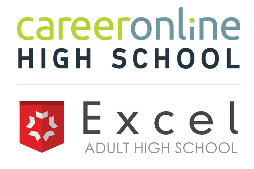 Career Online High School and Gale Excel Adult High School logos