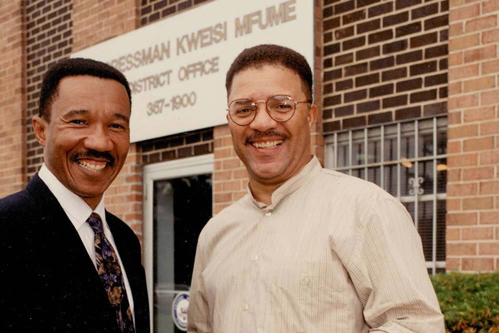 DeWayne Wickham with Kweisi Mfume, cropped