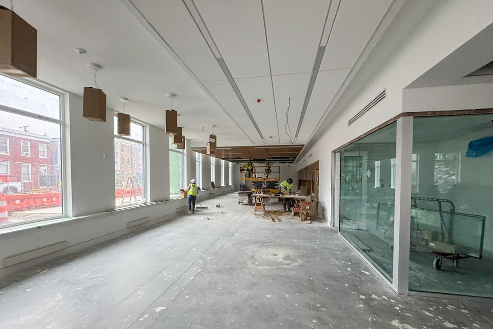 Johnston Square renovations - floors, ceiling, windows