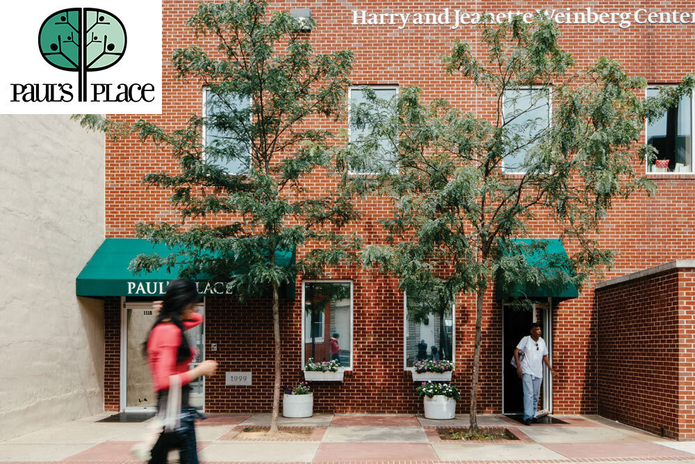 Front street of Paul's Place with logo