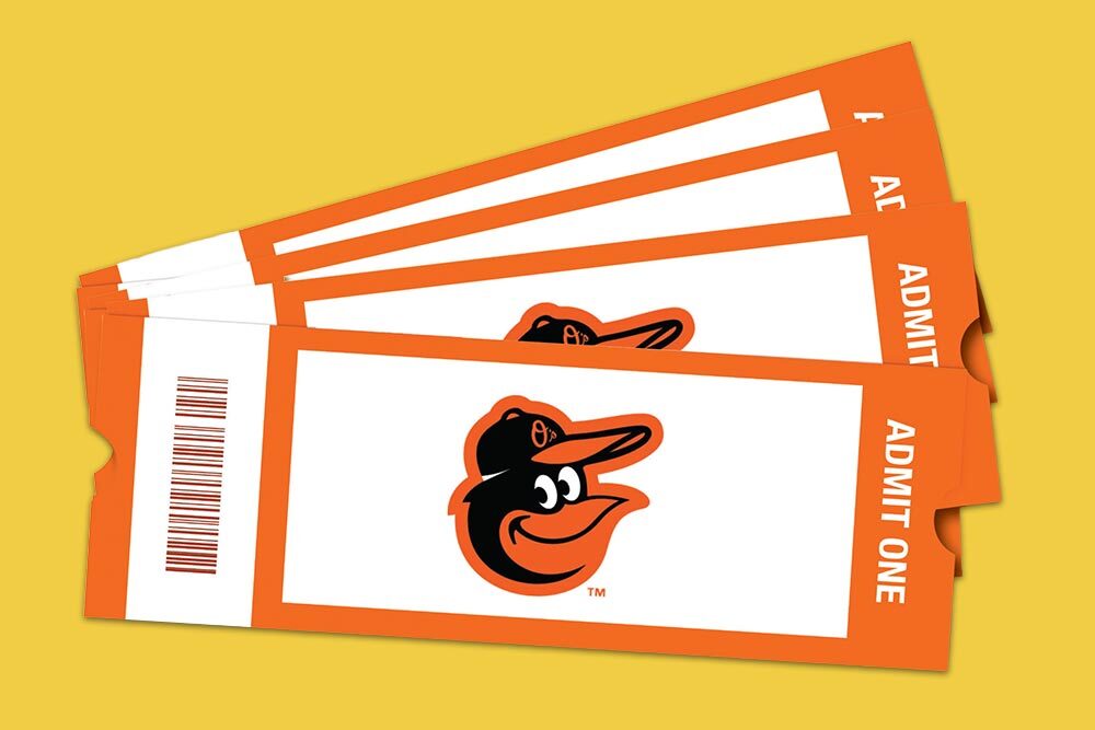 prize: four Orioles tickets