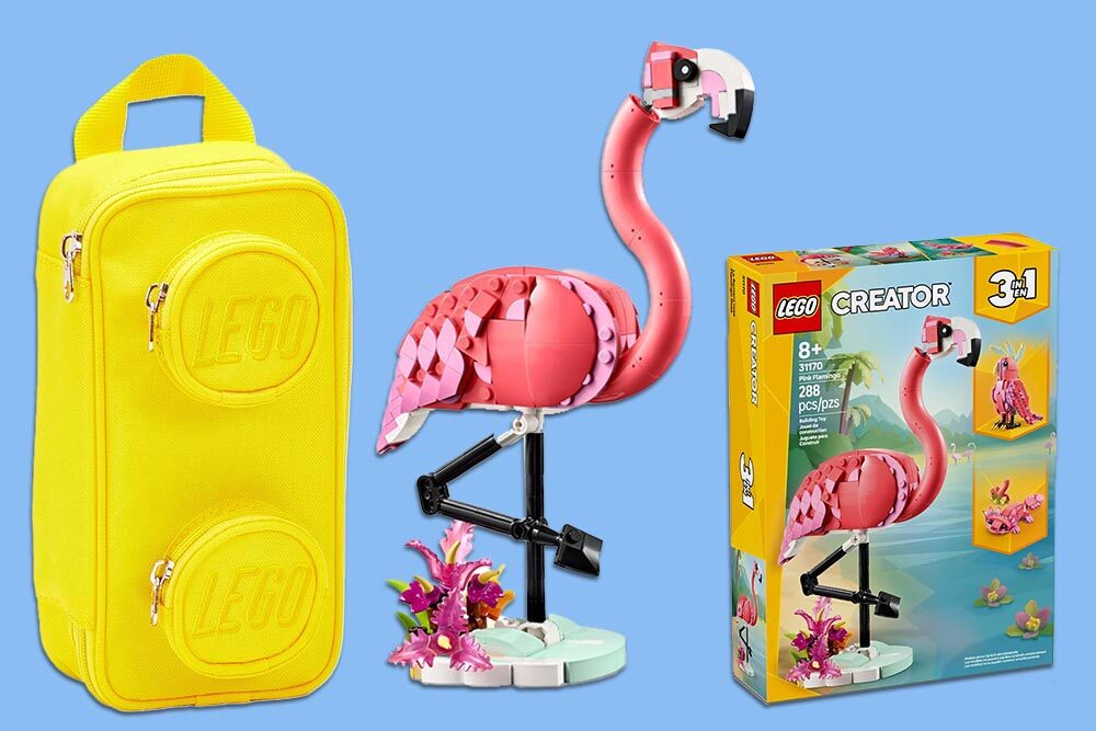 June Summer Break Baltimore prize: Lego pouch and flamingo kit