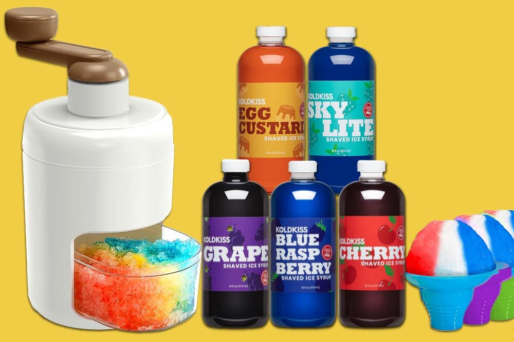 June Summer Break Baltimore prize: snowball making kit with ice shaver and various flavorings