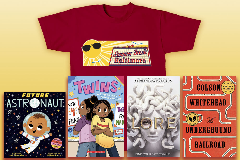 Summer Break Kit - 2022 T-shirt and samples of free books for all ages