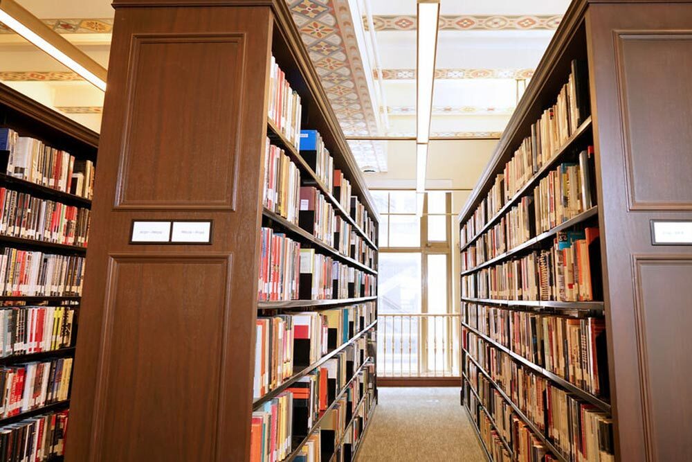 Social Science and History Department bookshelves