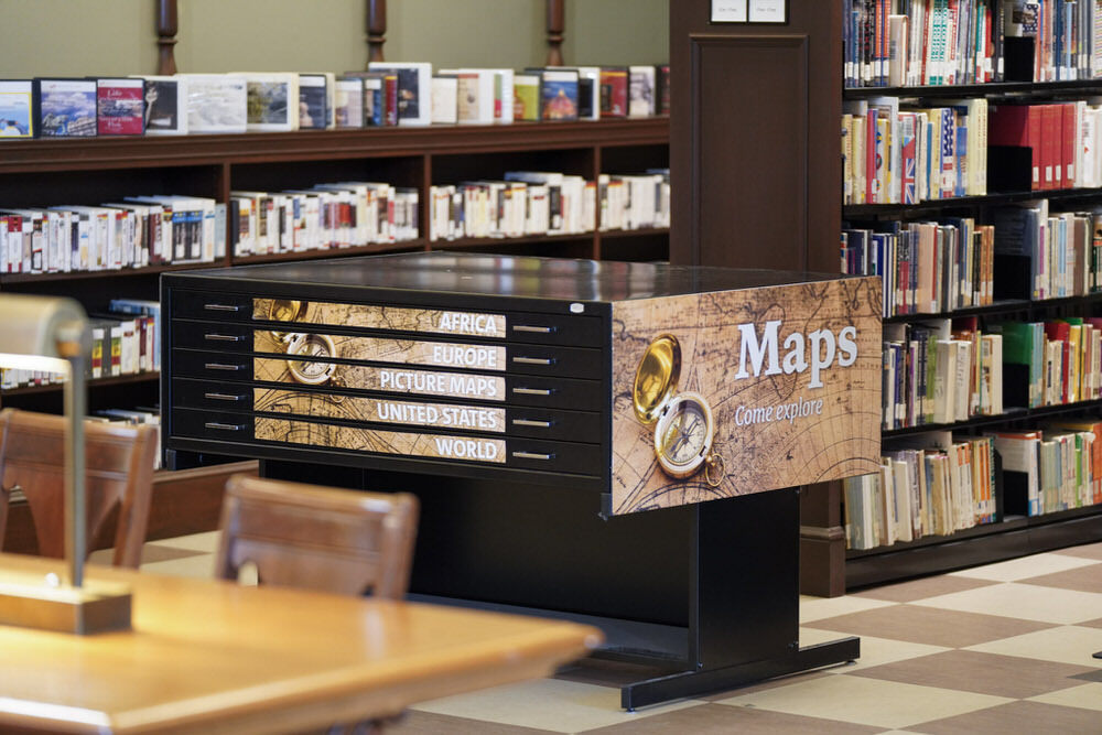 Social Science and History Department section with maps