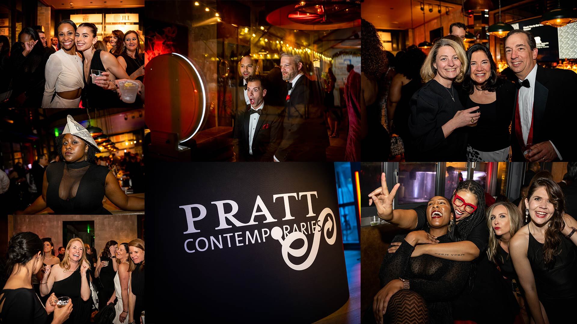 collage of photos from the 2022 Black & White Party