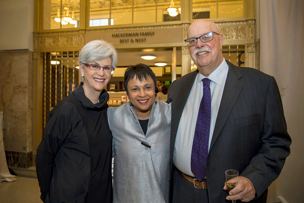 Pratt Society Chair Bob Hillman, Sandy Hillman, Carla Hayden