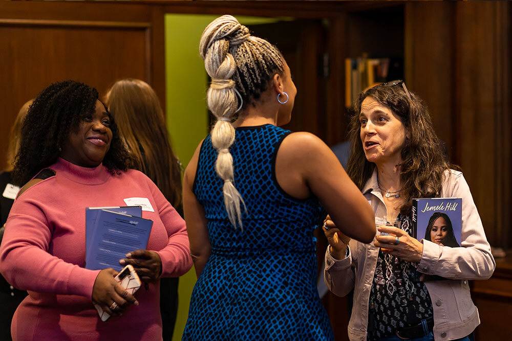 Pratt Society event photo - Jemele Hill and members at a book signing