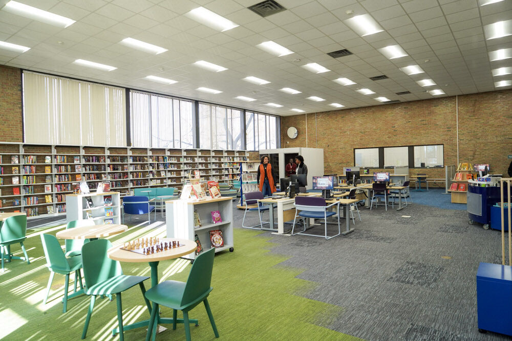 Brooklyn Branch, renovated showing window light