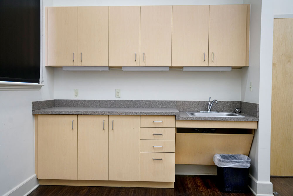 Canton meeting room - kitchen cabinets