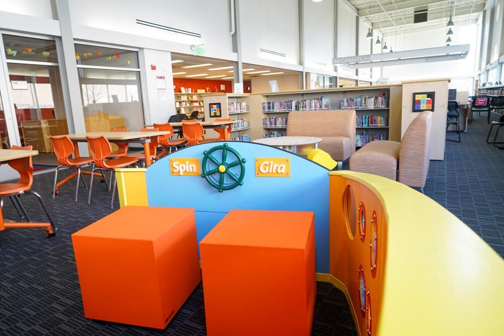 Orleans kids play area with a wheel to spin