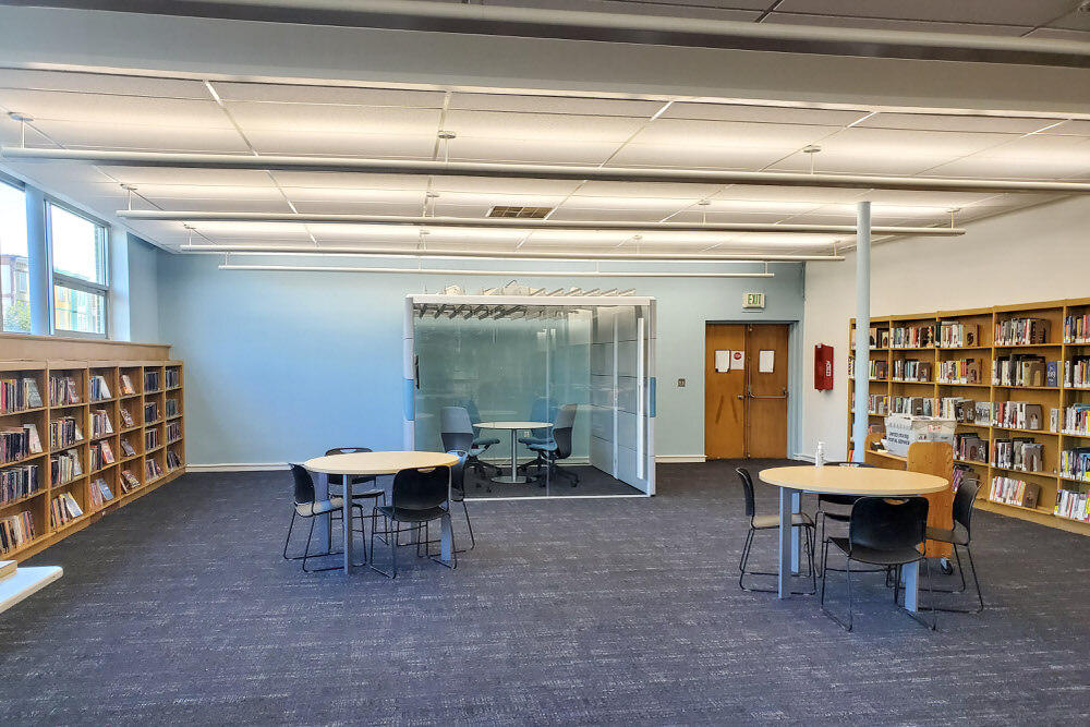 Pennsylvania Avenue Branch - inside room with a  privacy pod for meetings