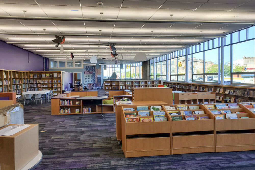 Pennsylvania Avenue Branch - wide room view with windows