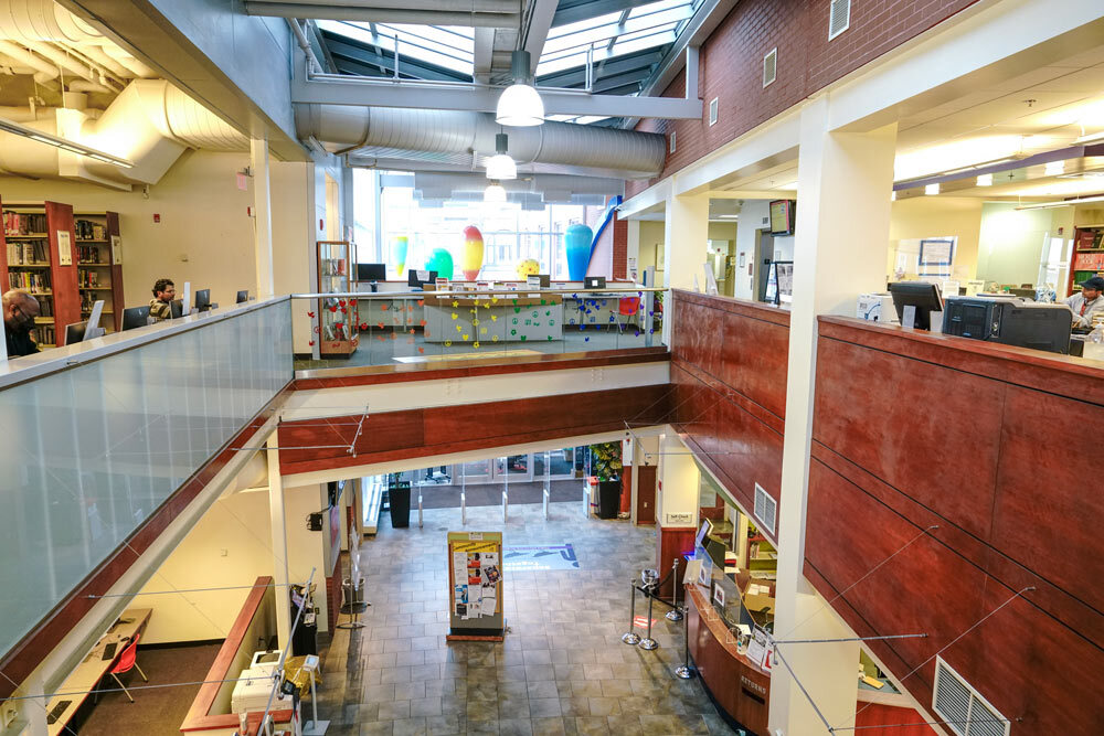 Southeast interior balcony view